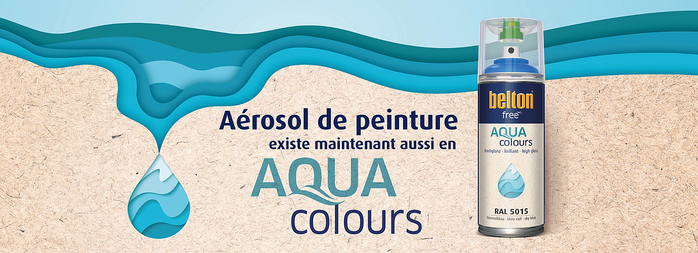 belton free - Aérosol de peintur exise maintenant aussi en Aqua colours