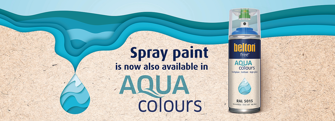 belton free – spray paint is now also available in Aqua colours