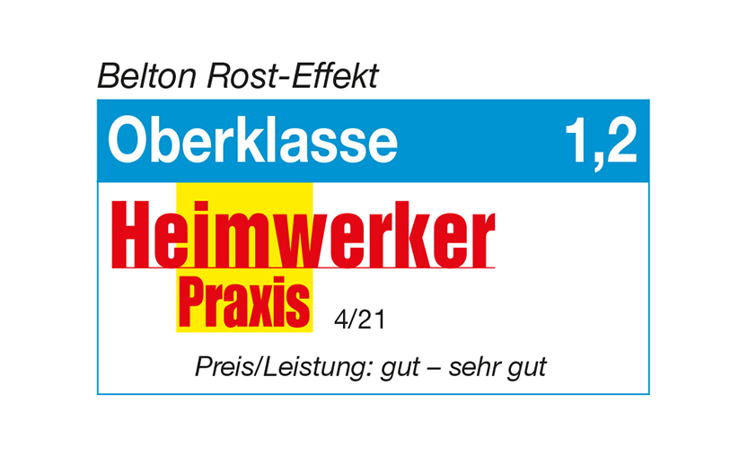 Heimwerker Praxis belton Rost Testsiegel